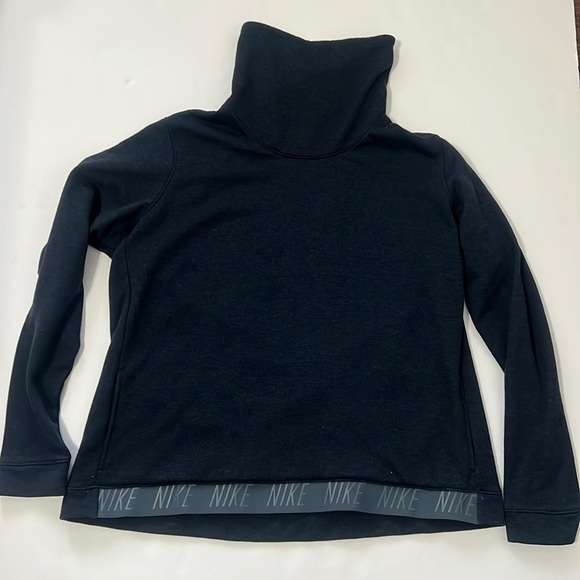 Tops - Nike dri-fit navy blue sweatshirt. Turtleneck/funnel neck neckline. Size XL.